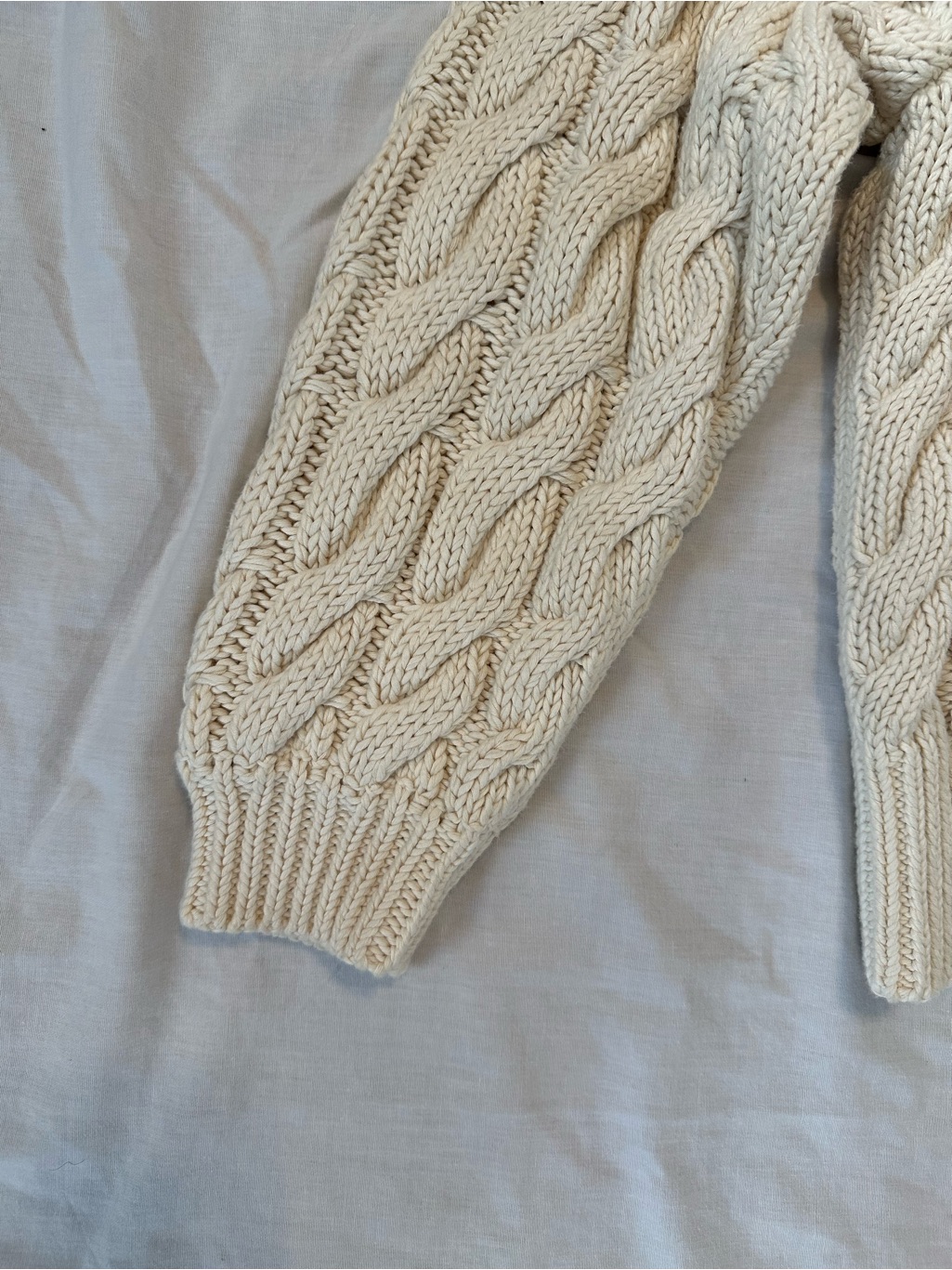 Sister Katie Julia Cable Knit Sweater In Natural Size S — image 7 of 8